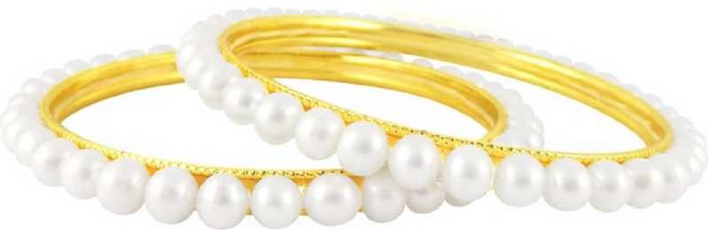 White pearl bangles-and-bracelets