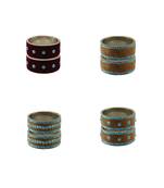 Multi Stone Stud Brass Bangle