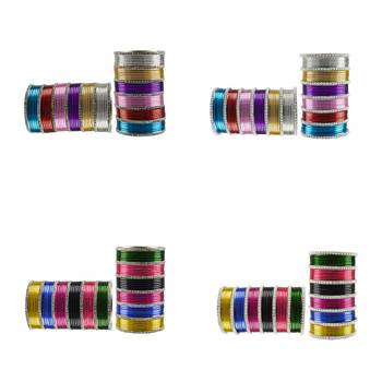 Multi Stone Stud Brass Bangle 2