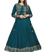 Jambu Creation Women's Rayon Anarkali Kurti with Jacket