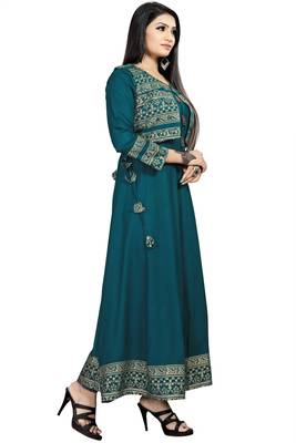 Jambu Creation Women's Rayon Anarkali Kurti with Jacket 4