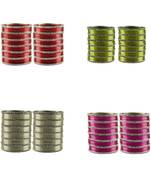 Multi Stone Stud Brass Bangle