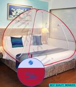 Silver Shine Red  Mosquito Net Foldable Double Bed Net King Size