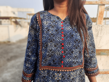 Blue Colored  Cotton kurti 2