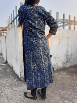 Blue Colored  Cotton kurti 3