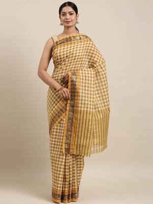Multicolor pure cotton woven  saree 1