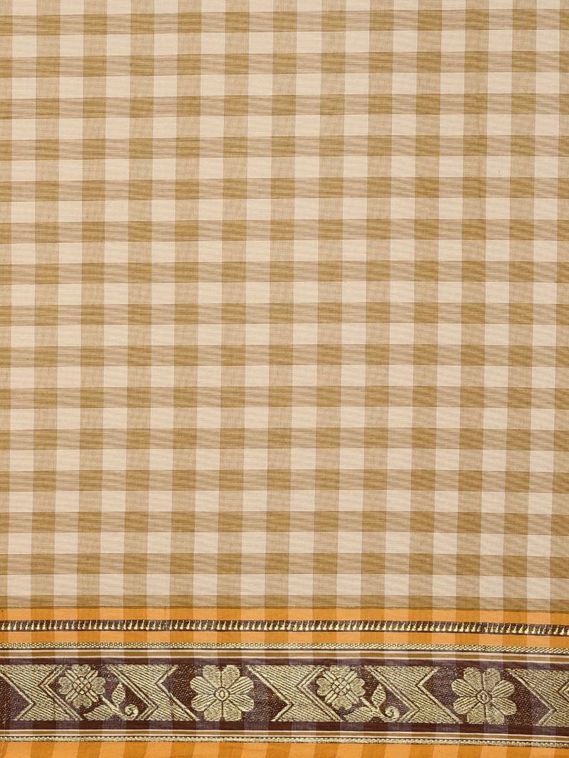 Multicolor pure cotton woven  saree