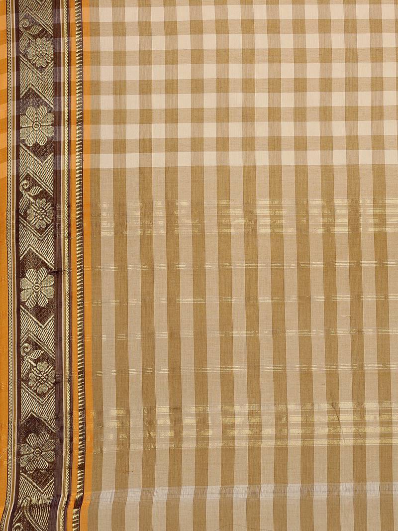 Multicolor pure cotton woven  saree