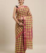 Multicolor pure cotton woven  saree