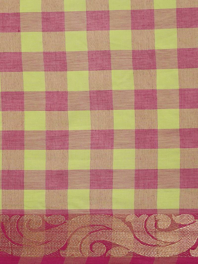 Multicolor pure cotton woven  saree