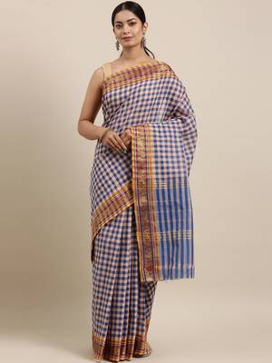 Multicolor pure cotton woven  saree 1