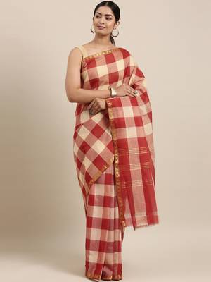 Multicolor pure cotton woven  saree 1