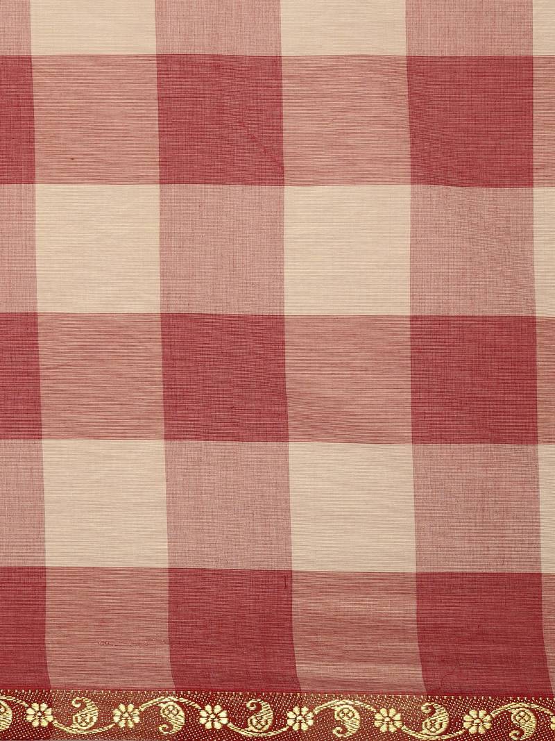 Multicolor pure cotton woven  saree