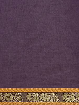 Purple pure cotton woven  saree 4