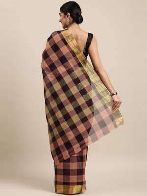 Multicolor pure cotton woven  saree 3