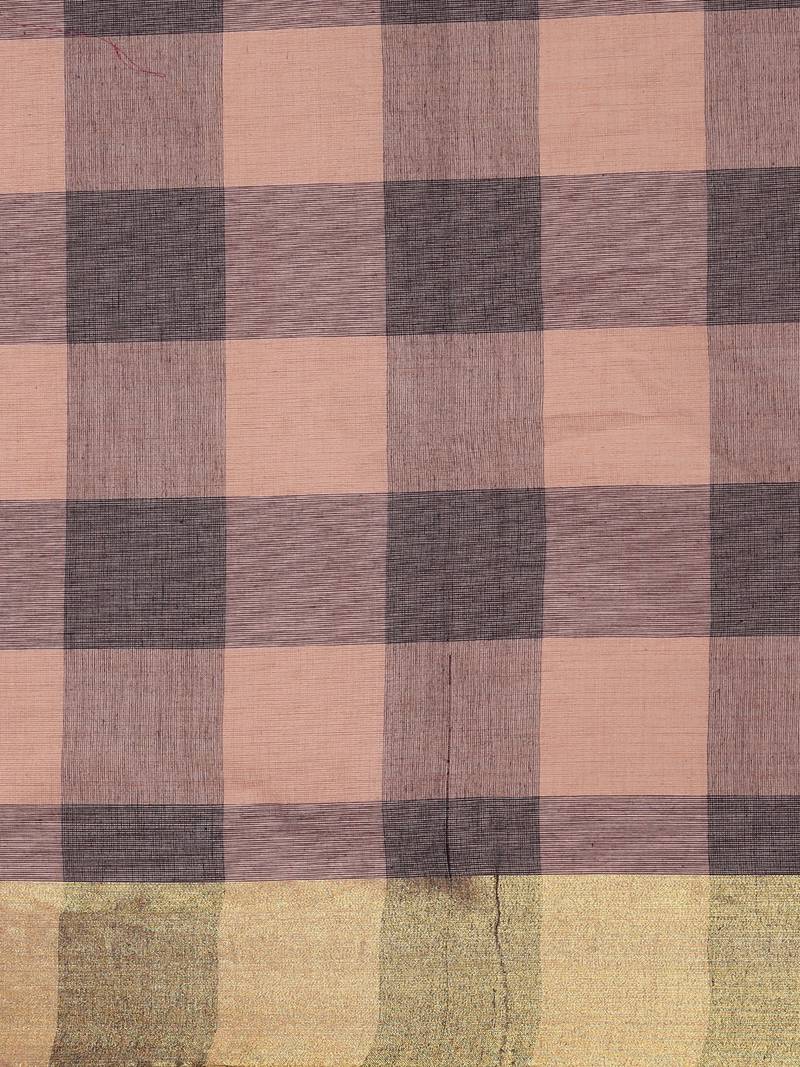 Multicolor pure cotton woven  saree