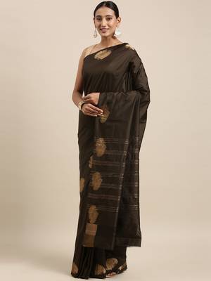 Green art silk woven  saree with  blouse 2