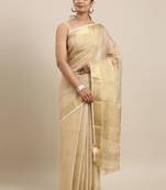 Gold tissue woven  saree with  blouse