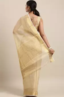 Gold tissue woven  saree with  blouse