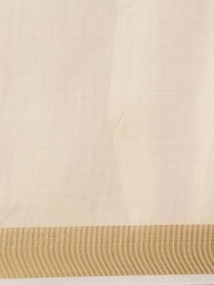 Gold tissue woven  saree with  blouse 4