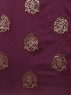 Purple art silk woven  saree with  blouse 4