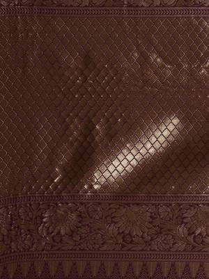 Purple art silk woven  saree with  blouse 5