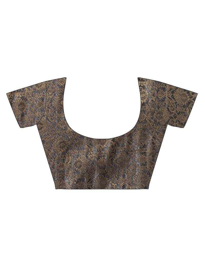 Purple art silk woven  saree with  blouse