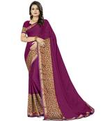 Purple Rangoli Silk Printed Traditional Saree
