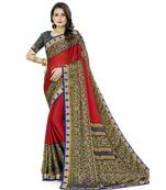 Red Rangoli Silk Printed Traditional Saree