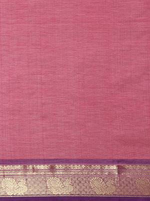 pink silk cotton woven  saree with  blouse 4