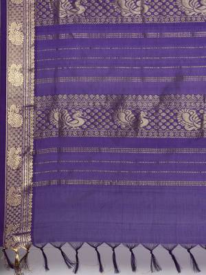 pink silk cotton woven  saree with  blouse 5