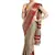 Grey printed art silk saree with blouse