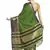 Green printed art silk saree with blouse