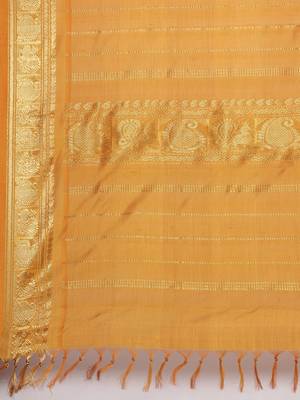 Multicolor silk cotton woven  saree with  blouse 5