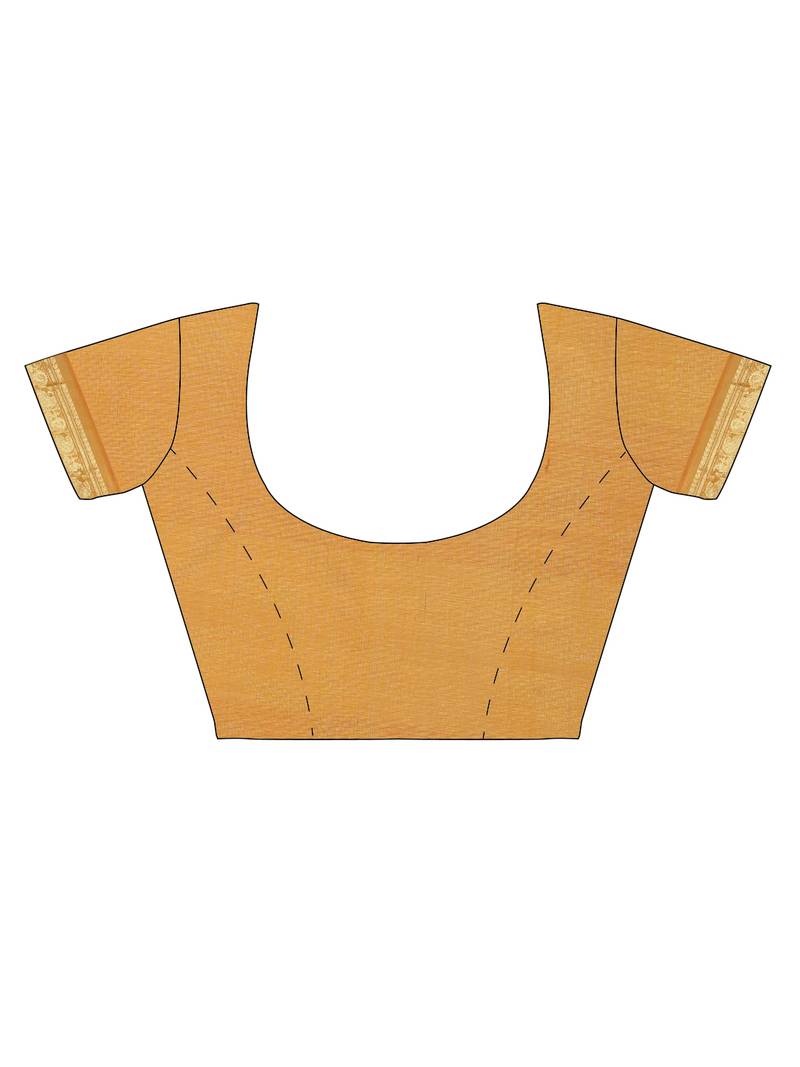 Multicolor silk cotton woven  saree with  blouse