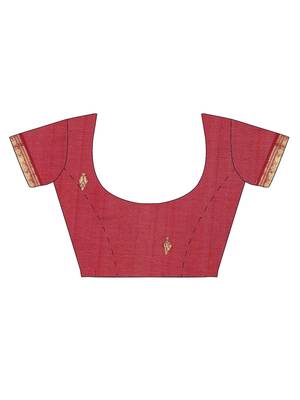 blue silk cotton woven  saree with  blouse 6