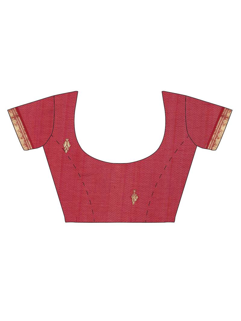 blue silk cotton woven  saree with  blouse