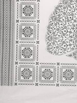 white pure cotton printed saree with blouse 5