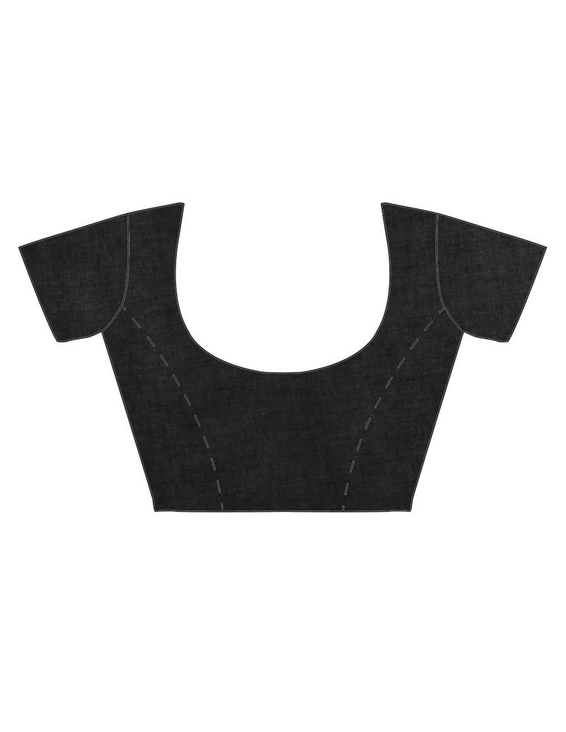 white pure cotton printed saree with blouse