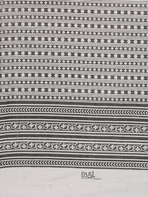white pure cotton printed saree with blouse 5