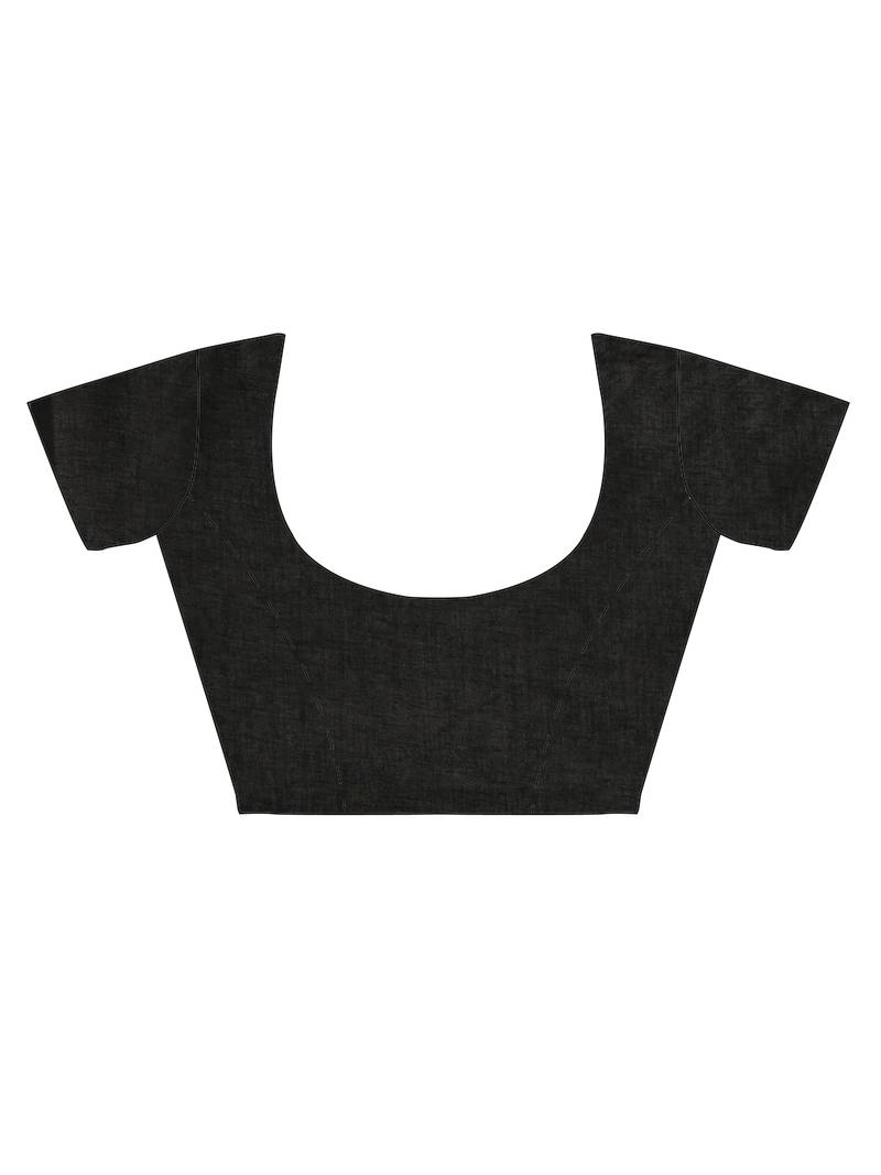 white pure cotton printed saree with blouse