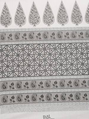 white pure cotton printed saree with blouse 5