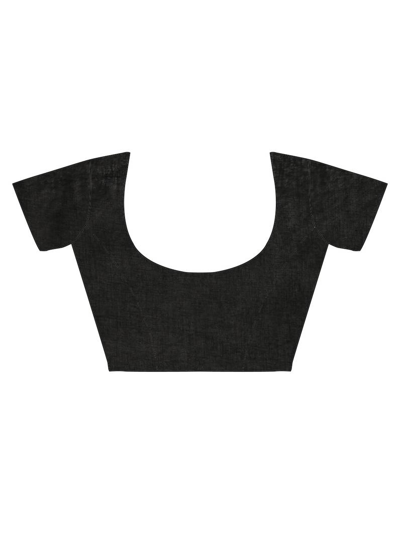 white pure cotton printed saree with blouse