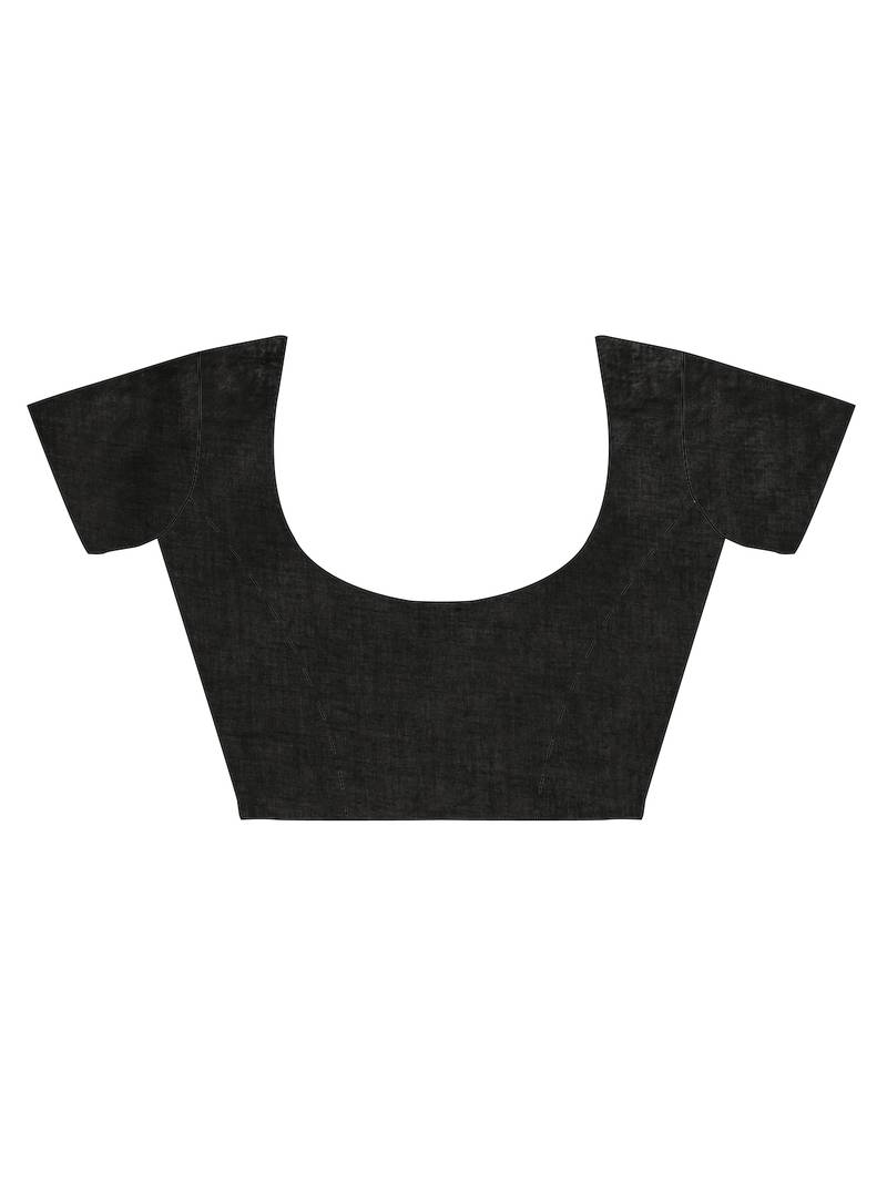 white pure cotton printed saree with blouse