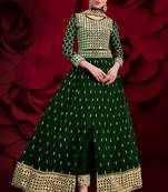 Green embroidered georgette salwar