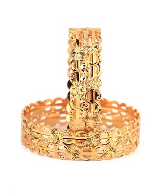 Gold Plated Bangle Set of 4 3