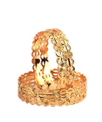 Gold Plated Bangle Set of 4 4