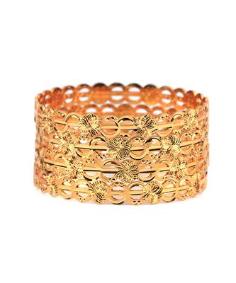 Gold Plated Bangle Set of 4 5
