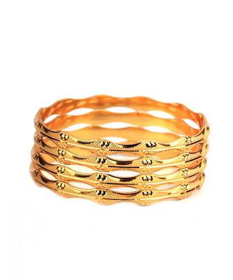 Gold Plated Bangle Set of 4 2