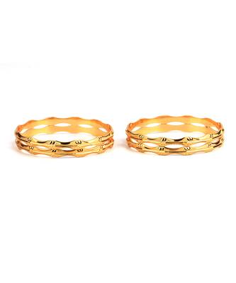 Gold Plated Bangle Set of 4 3